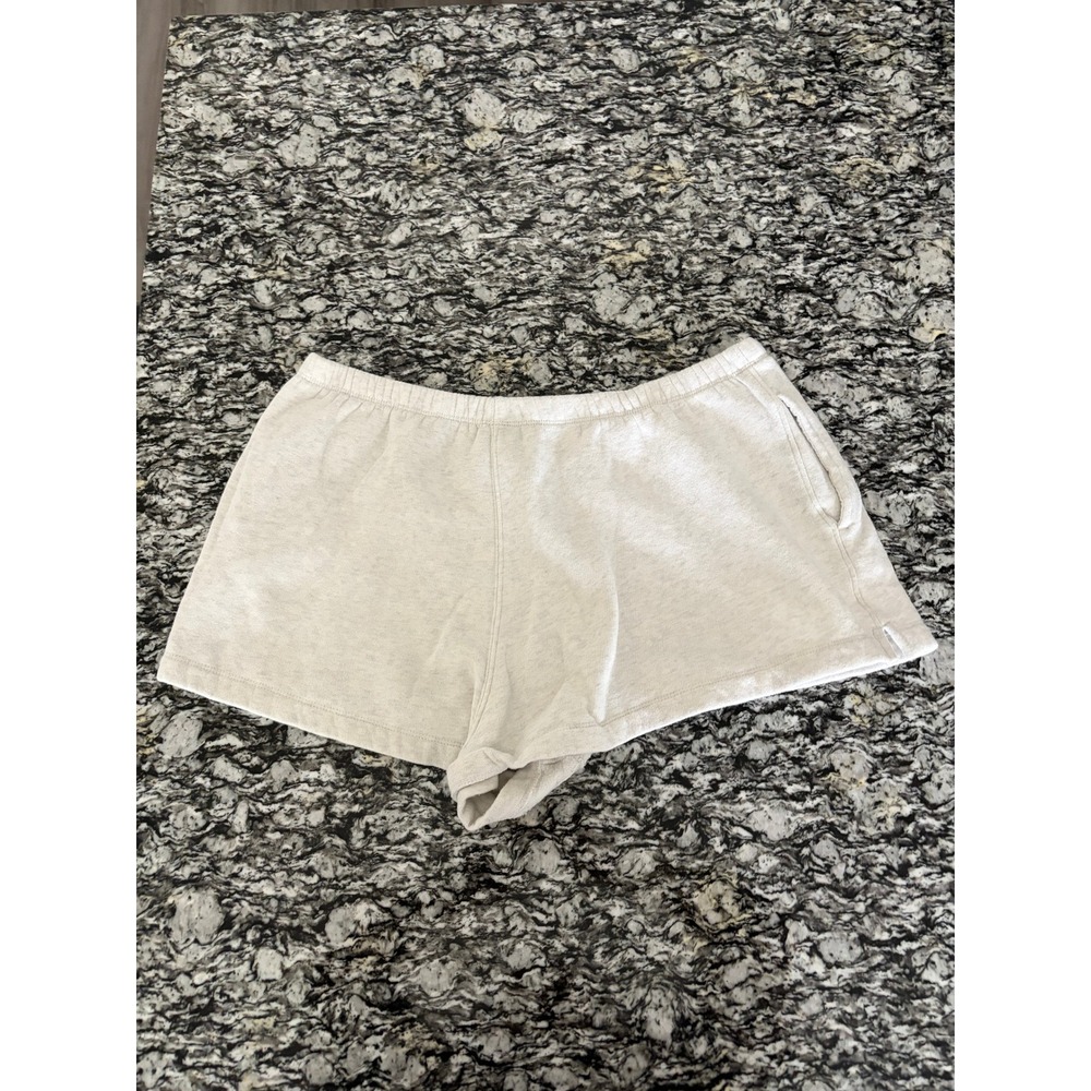 Wild Fable Oatmeal Heather Fleece Lounge Shorts Large Pockets Casual Sleepwear